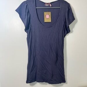Juicy Couture Flutter Sleeve Tee Thistle Purple Size L NWT
